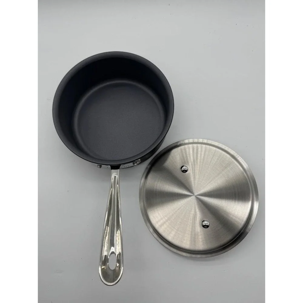 All-Clad NS1 Nonstick‎ 2 Qt Shallow Sauce Pan with Lid Hard Anodized E1022364